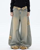 Boogzel Apparel Camouflage Star Wide Leg Jeans, view 2