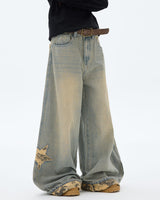 Boogzel Apparel Camouflage Star Wide Leg Jeans, view 3