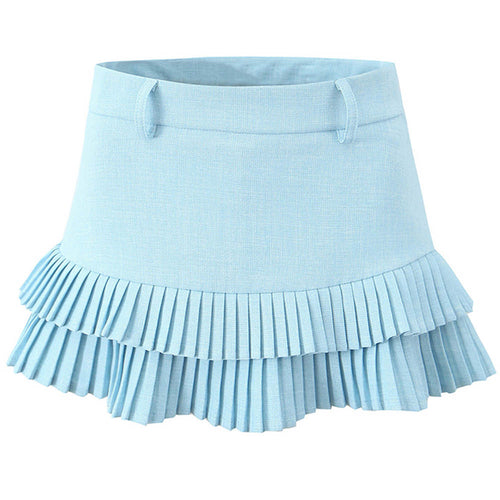 Boogzel Apparel Campus Secrets Double Layer Pleated Skirt
