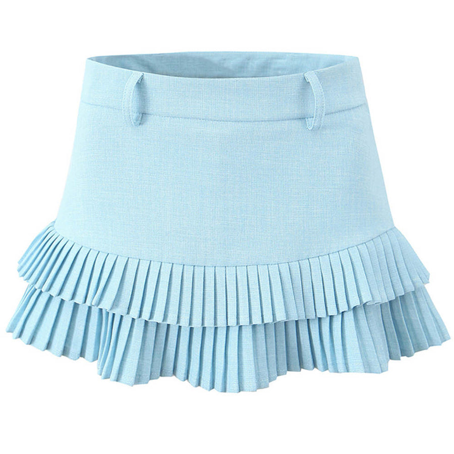 Boogzel Apparel Campus Secrets Double Layer Pleated Skirt