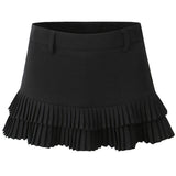 Boogzel Apparel Campus Secrets Double Layer Pleated Skirt, view 3