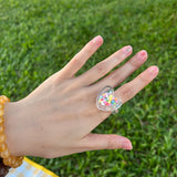 Boogzel Apparel Candy Beads Clear Rings, view 3