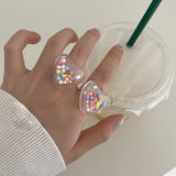 Boogzel Apparel Candy Beads Clear Rings, view 6