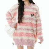 Boogzel Apparel Candy Butterfly Fuzzy Sweater, view 6
