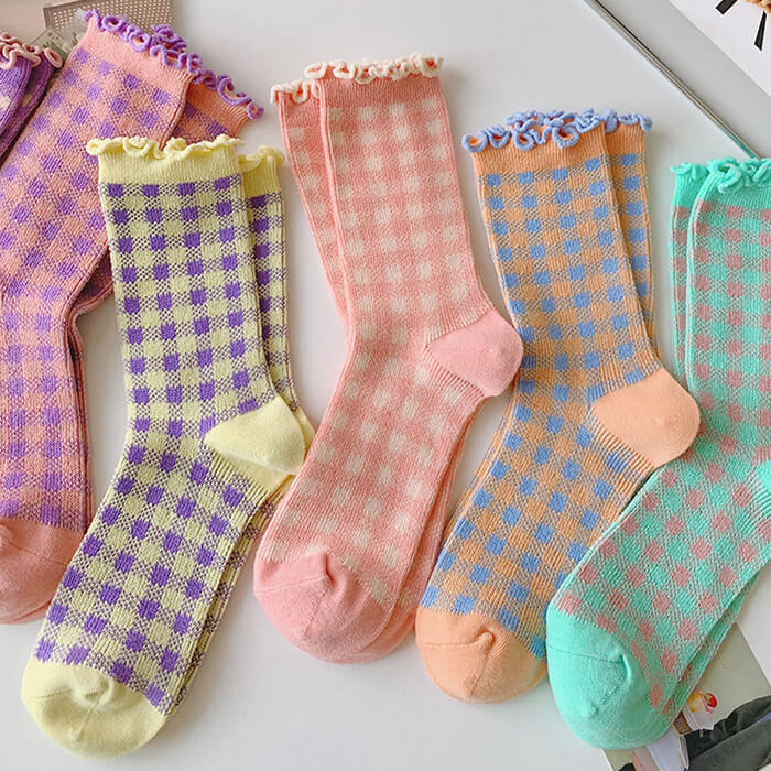 Boogzel Apparel Candy Fairy Plaid Socks