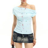 Boogzel Apparel Candy Star Off Shoulder Top, view 3