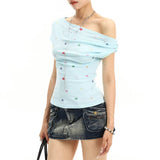 Boogzel Apparel Candy Star Off Shoulder Top, view 4
