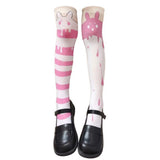 Boogzel Apparel Candy Stripe Bunny Stockings, view 2