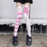 Boogzel Apparel Candy Stripe Bunny Stockings, view 3