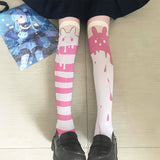 Boogzel Apparel Candy Stripe Bunny Stockings, view 5
