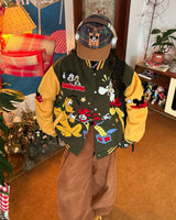 Boogzel Apparel Cartoon College Style Bomber Jacket, view 4