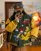 Boogzel Apparel Cartoon College Style Bomber Jacket, view 6