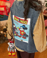 Boogzel Apparel Cartoon Patches 90s Denim Vest, view 3