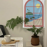 Boogzel Apparel Cartoon Window Indie Wall Tapestry, view 3