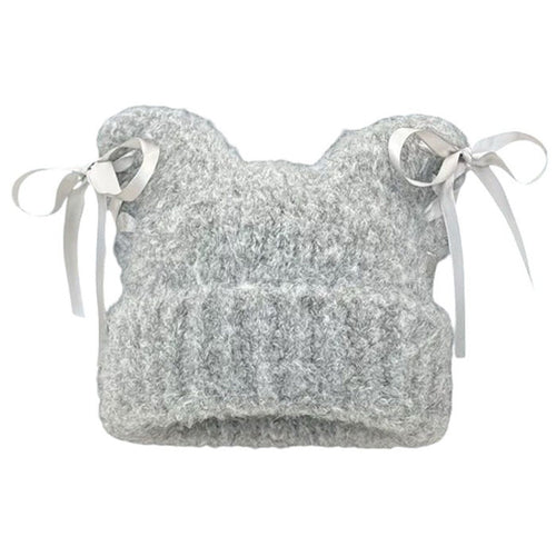 Boogzel Apparel Cat Ear Beanie with Bows
