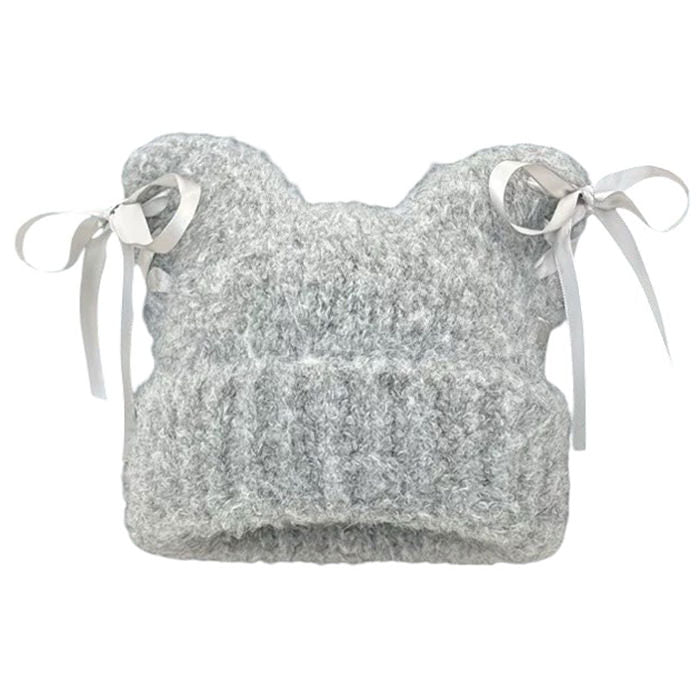 Boogzel Apparel Cat Ear Beanie with Bows