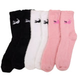 Boogzel Apparel Cat Embroidery Fuzzy Socks, view 4