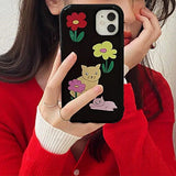 Boogzel Apparel Cat Flower iPhone Case, view 2