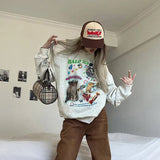 Boogzel Apparel Cat Planet Graphic Sweatshirt, view 2