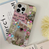 Boogzel Apparel Cat Rhinestone iPhone Case, view 6