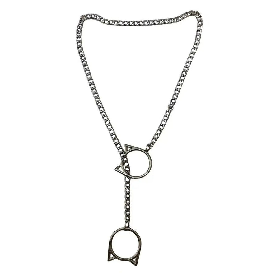 Boogzel Apparel Cat Ring Drop Chain Necklace