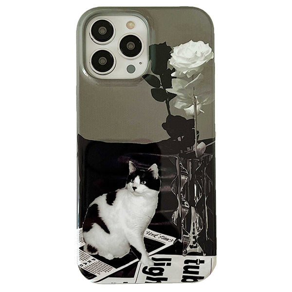 Boogzel Apparel Cat Rose iPhone Case