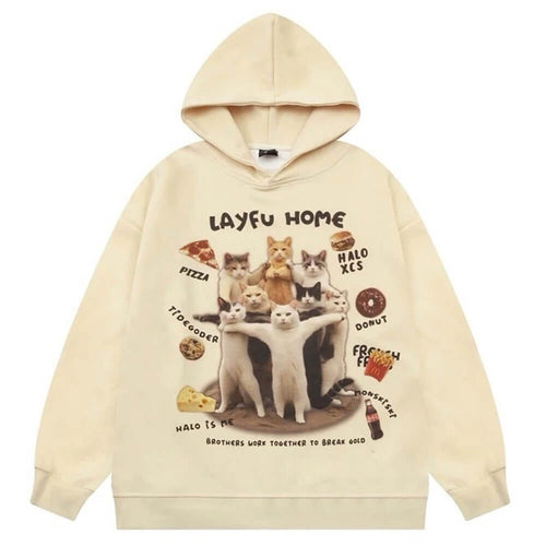 Boogzel Apparel Cat Squad Oversized Hoodie