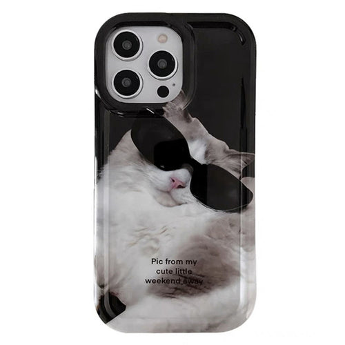 Boogzel Apparel Cat Sunglasses iPhone Case