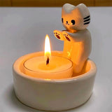 Boogzel Apparel Cat Warming Paws Candle Holder, view 3