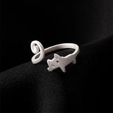 Boogzel Apparel Cat with Long Tail Ring, view 2