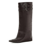 Boogzel Apparel Catwalk Double Buckle Knee-High Boots, view 2
