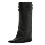 Boogzel Apparel Catwalk Double Buckle Knee-High Boots, view 3