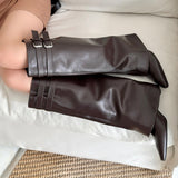 Boogzel Apparel Catwalk Double Buckle Knee-High Boots, view 5