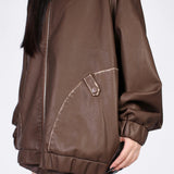 Boogzel Apparel Caught A Crush Collar Bomber Jacket, view 4