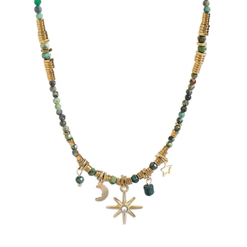 Boogzel Apparel Celestial Aesthetic Beaded Necklace