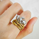 Boogzel Apparel Celestial Aesthetic Charm Ring, view 3