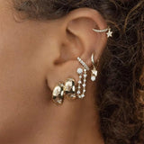 Boogzel Apparel Celestial Magic Hoop Earrings, view 3