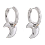 Boogzel Apparel Celestial Moon Drop Hoops Earrings, view 2