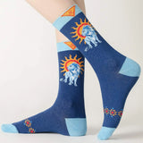 Boogzel Apparel Celestial Sun and Lion Print Socks, view 2
