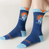 Boogzel Apparel Celestial Sun and Lion Print Socks, view 3