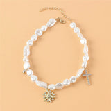 Boogzel Apparel Celestial Sun Pearl Choker, view 3
