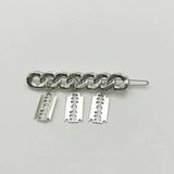 Boogzel Apparel Chain Grunge Aesthetic Hair Clips, view 3