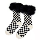 Boogzel Apparel Checkered Furry Socks, view 6