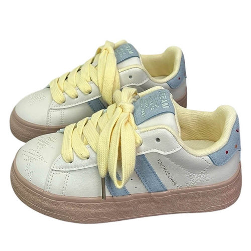 Boogzel Apparel Cheese Print Aesthetic Sneakers