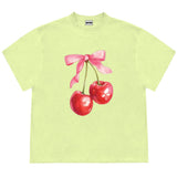 Boogzel Apparel Cherry Bow Graphic T-Shirt, view 3