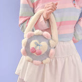 Boogzel Apparel Cherry Cake Fluffy Handbag, view 4