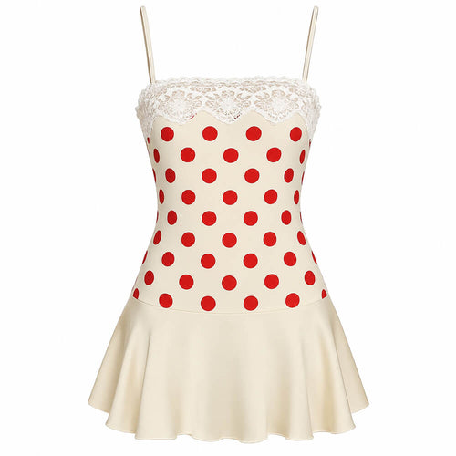 Boogzel Apparel Cherry Darling Polka Dot Mini Dress