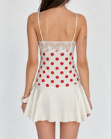 Boogzel Apparel Cherry Darling Polka Dot Mini Dress, view 3