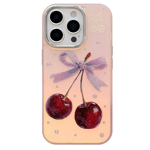 Boogzel Apparel Cherry Rhinestone Y2K iPhone Case