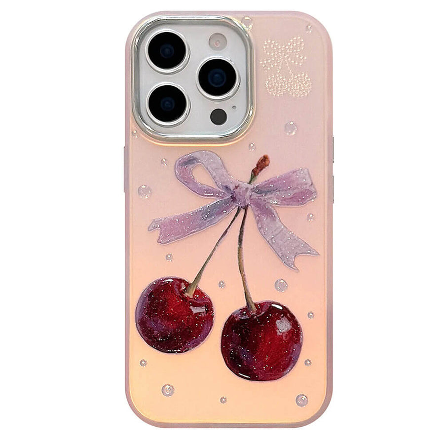 Boogzel Apparel Cherry Rhinestone Y2K iPhone Case